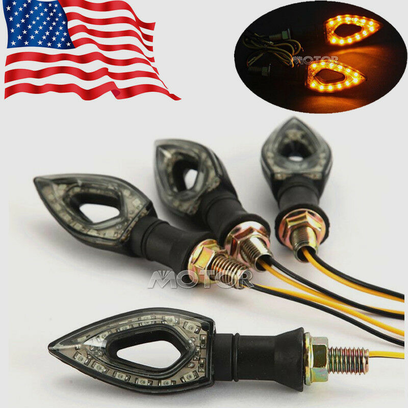 4x Motorcycle LED Turn Signals for KAWASAKI VULCAN VN 750 800 900 1500 1600 1700