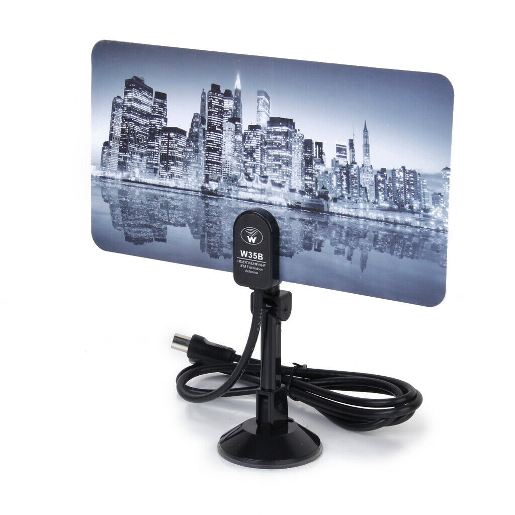 Digital TV Antenna 35dBi TV DTV HD Signal Flat Indoor Antenna 360 Â° - City