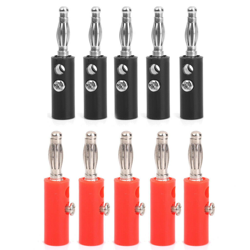4mm Insulated Banana Plugs   Connector 10Pcs