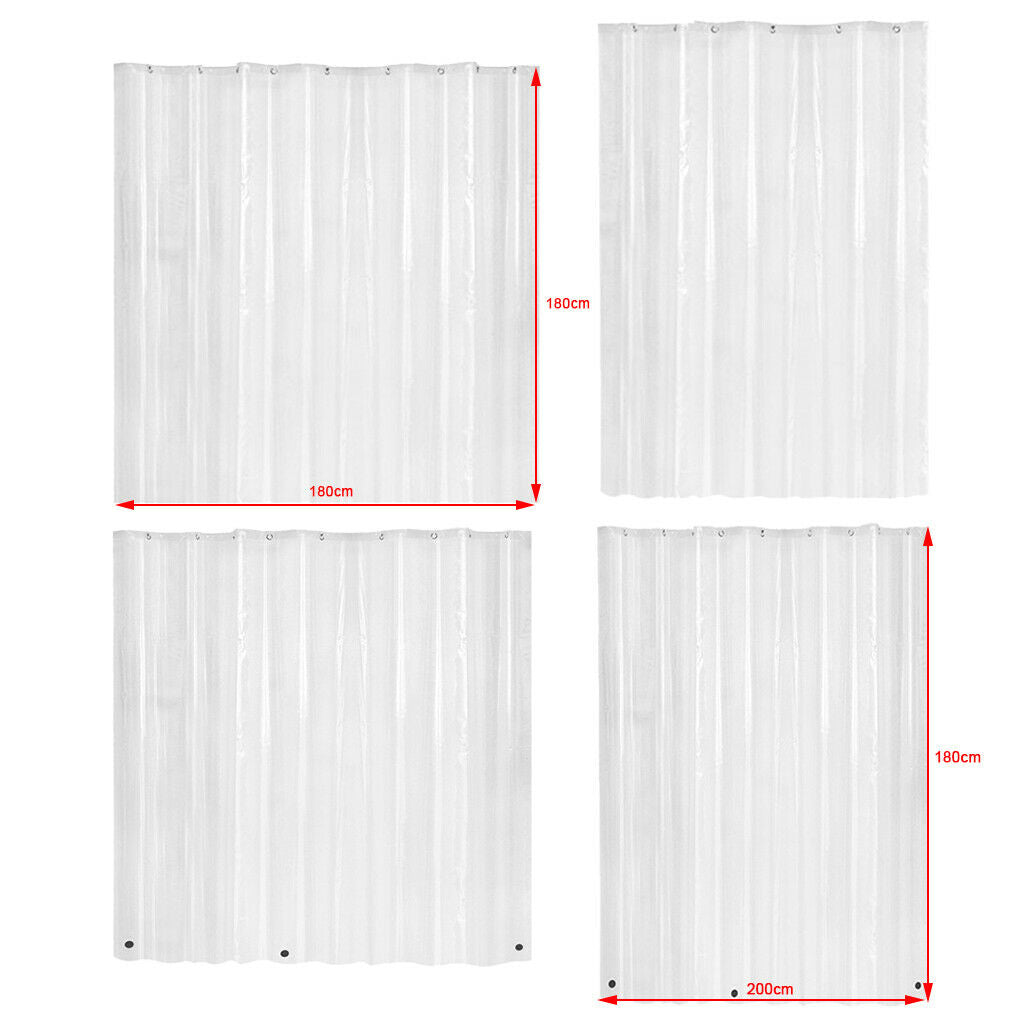 72x80inch PEVA Clear Shower Curtain Liners Waterproof Polyester Bath Screen,Rust