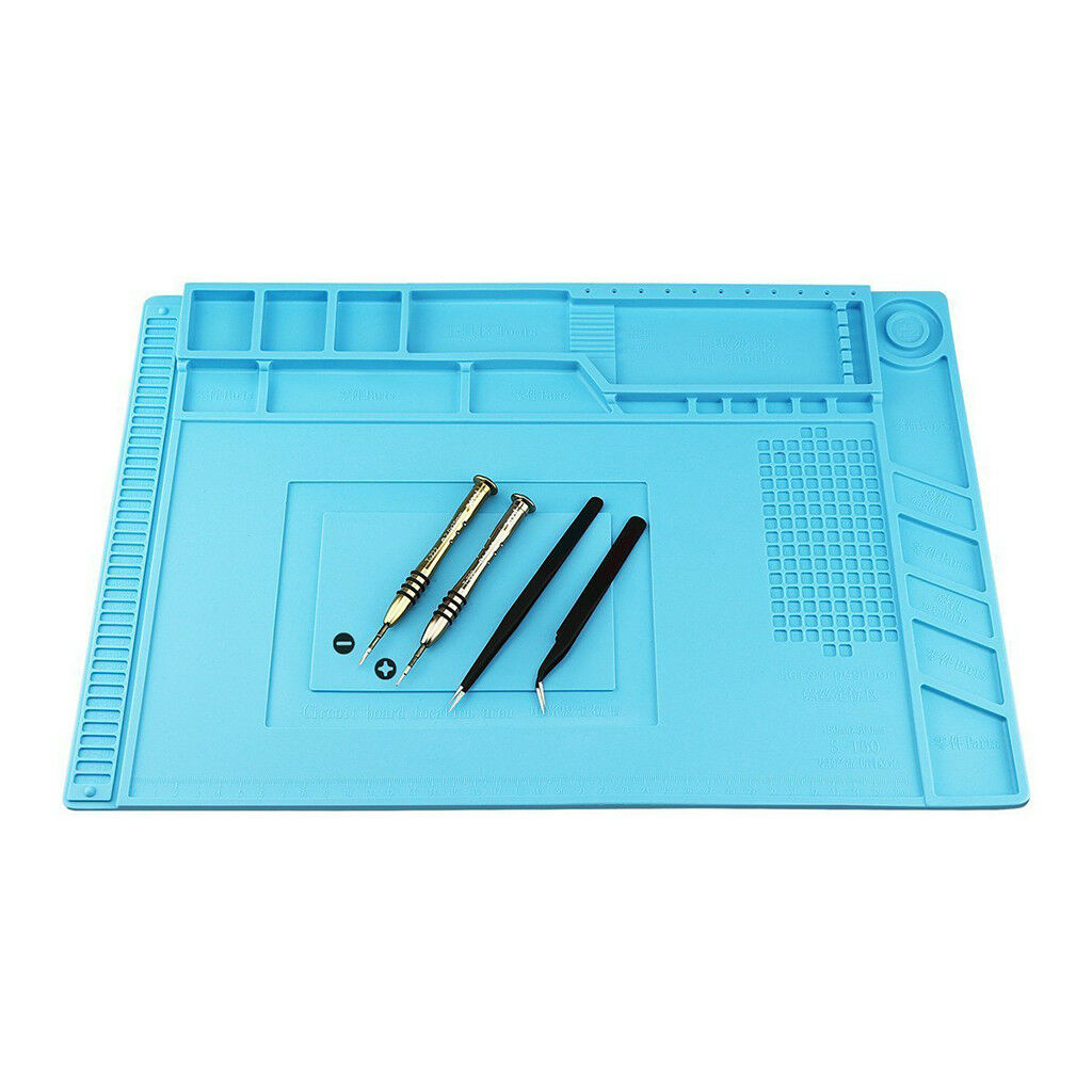 Silicone Cell Phone Repair Pad Mat Magnetic Maintenance Platform Dark Blue