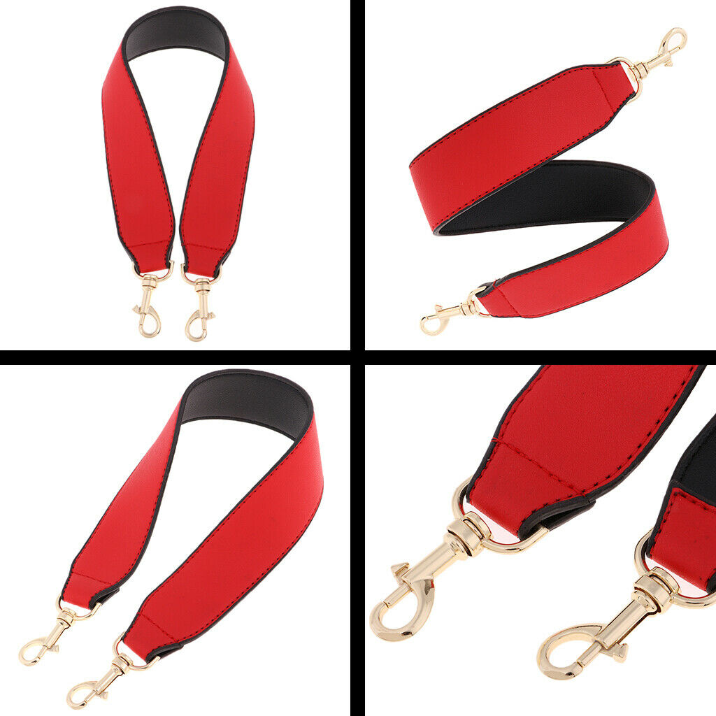2x Women Wide Shoulder Bag Strap PU Leather Crossbody Bag Handle DIY Bag