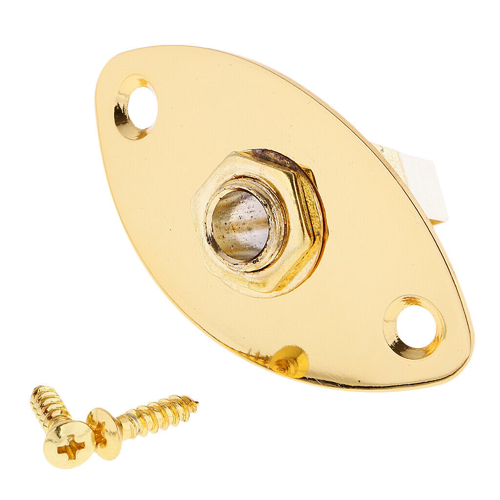 2 Pcs Input Oval Guitar Output Plug Equalizer Jack Output