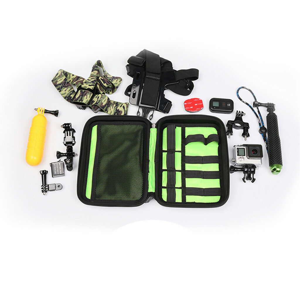 Two-way zipper Protective Nylon Storage Case Bag For Gopro Cameras L Black