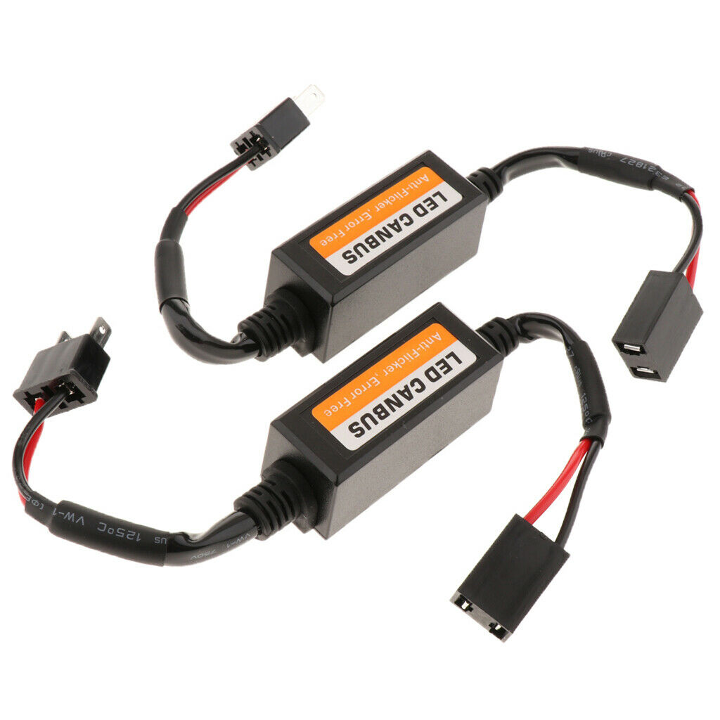 2x H7 Headlight Canbus Warning Error Free Load Resistor Canceller Decoder