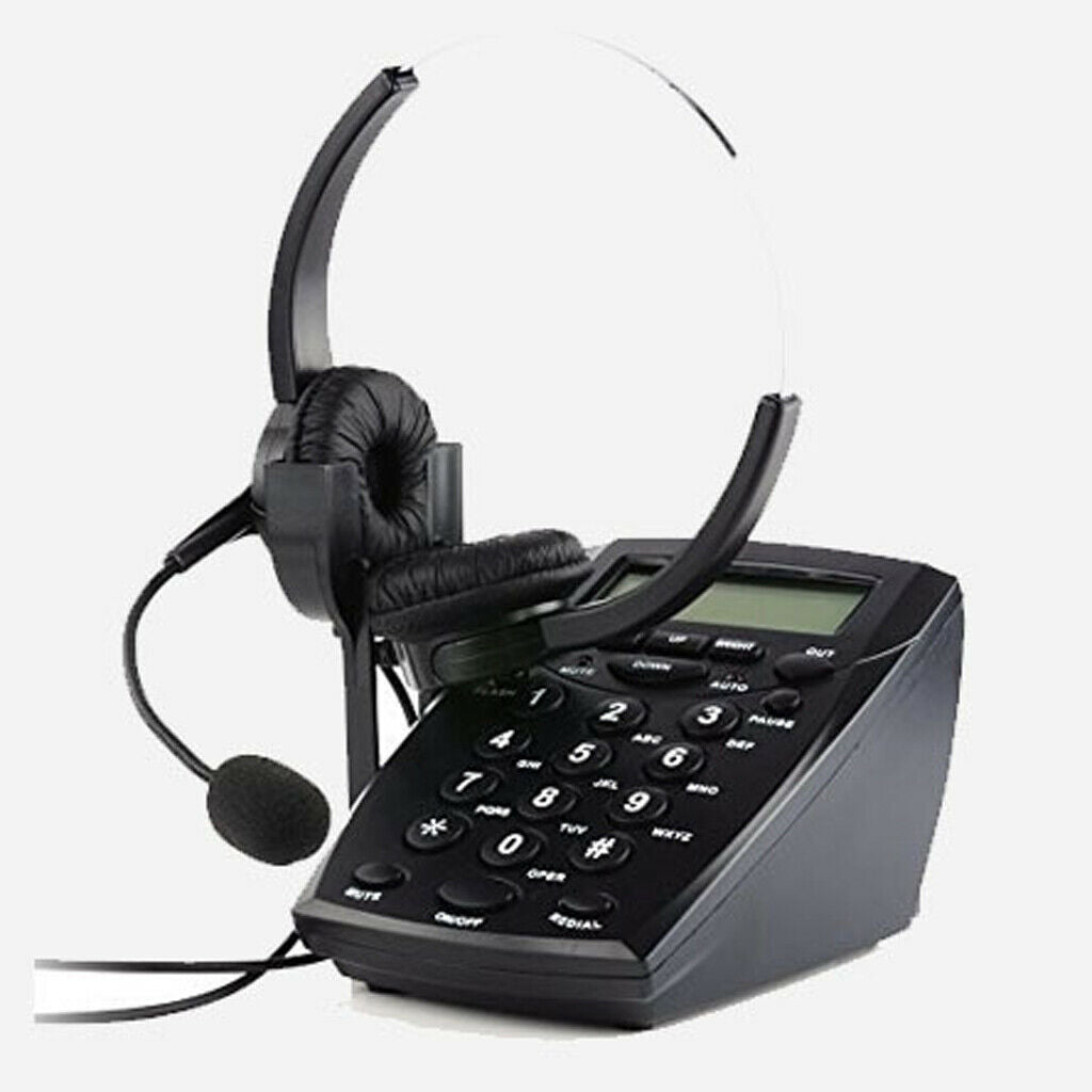 HT500 Office Headset Corded Telephone Phone for Call Center With Dial Pad