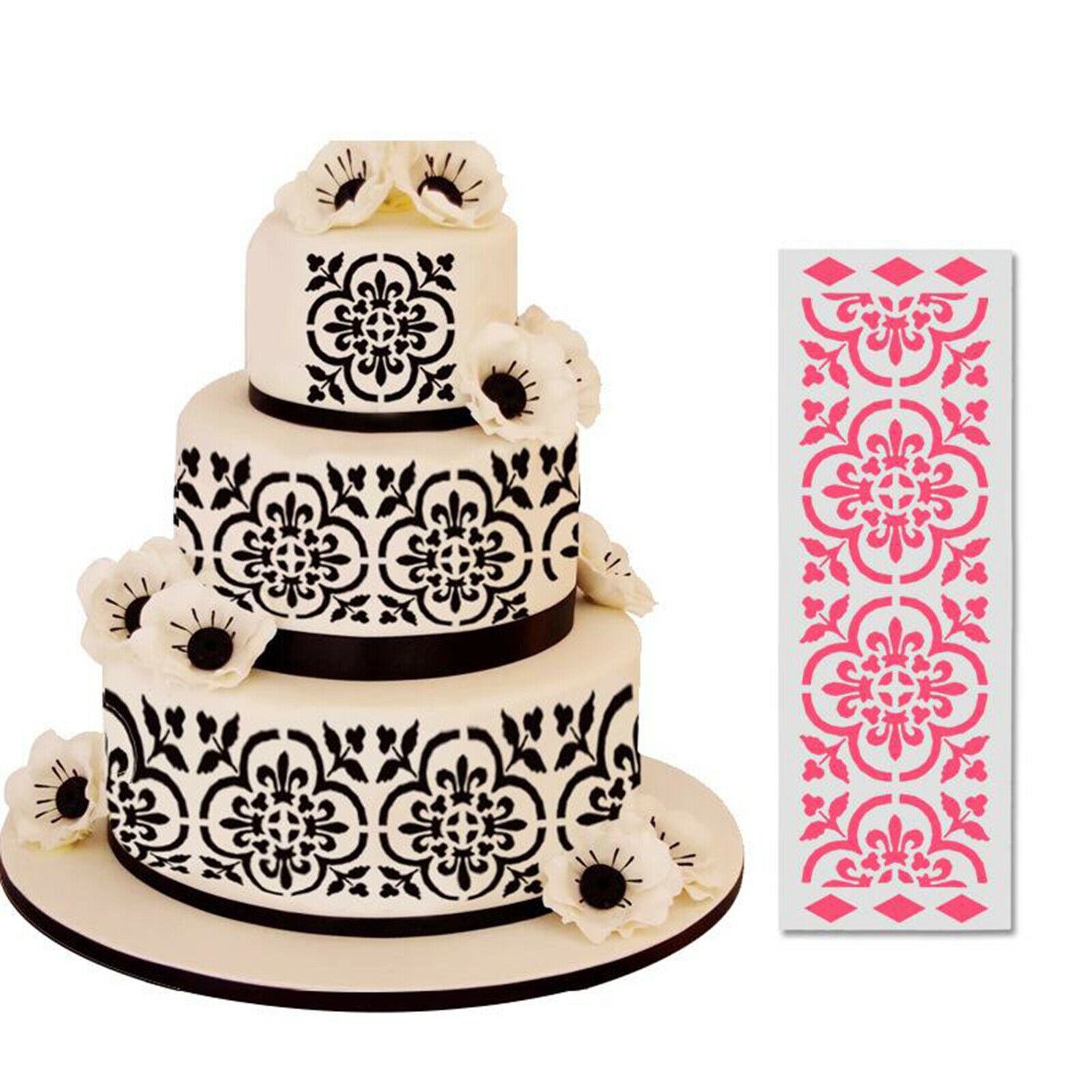 9 Pieces Different Style DIY Silicone Cake Lace Decoration Moulds Embossing