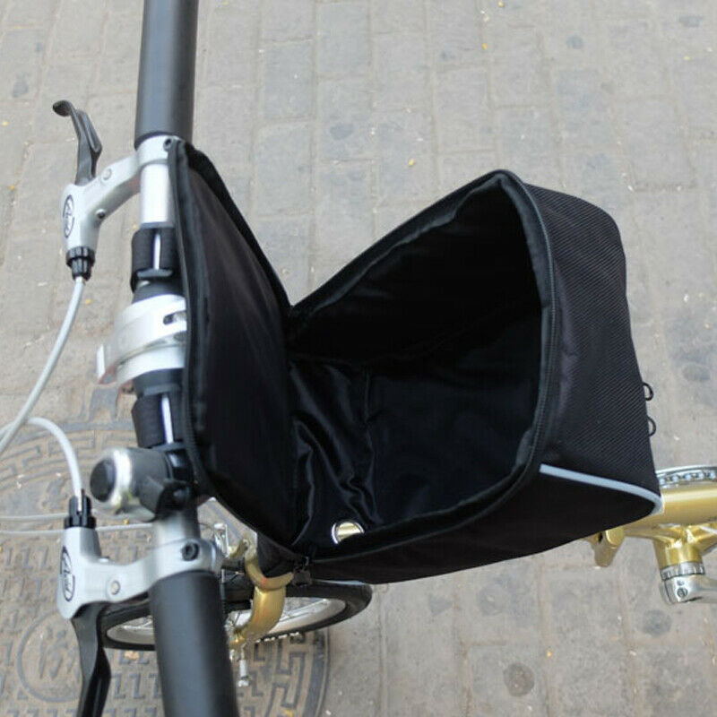 1x Bicycle Electric Scooter Waterproof Storage Front Handlebar Hanging Bag Black