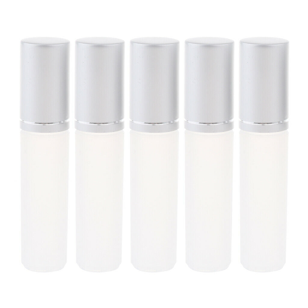 10 Pieces 5ml Refillable Essential Oil Bottle with Roller Ball for Home Travel