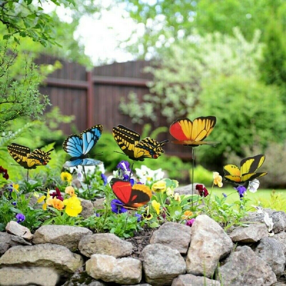10pcs Butterfly Outdoor Yard Garden Flower Pot Decoration Lots