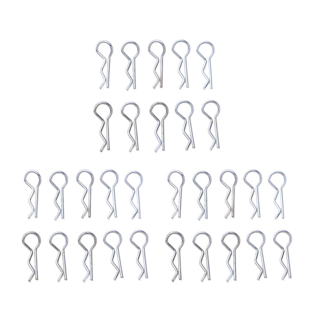 30 Pack 1/28 RC Car Metal R-shape Pins for WLtoys K999 P939 DIY Accessory