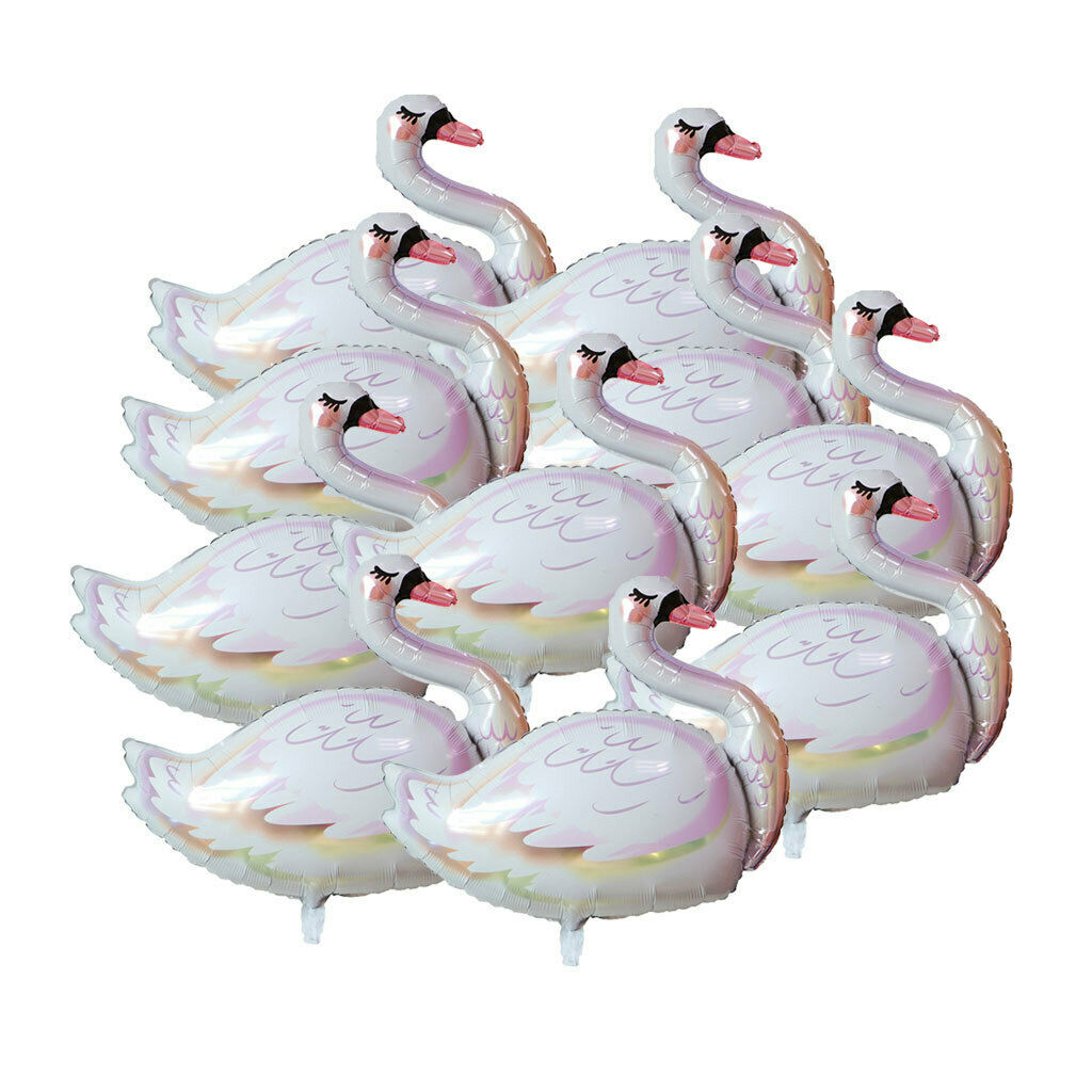 10 Pack Cartoon Animal Aluminum Film Balloon Party Balloons Toys White Swan