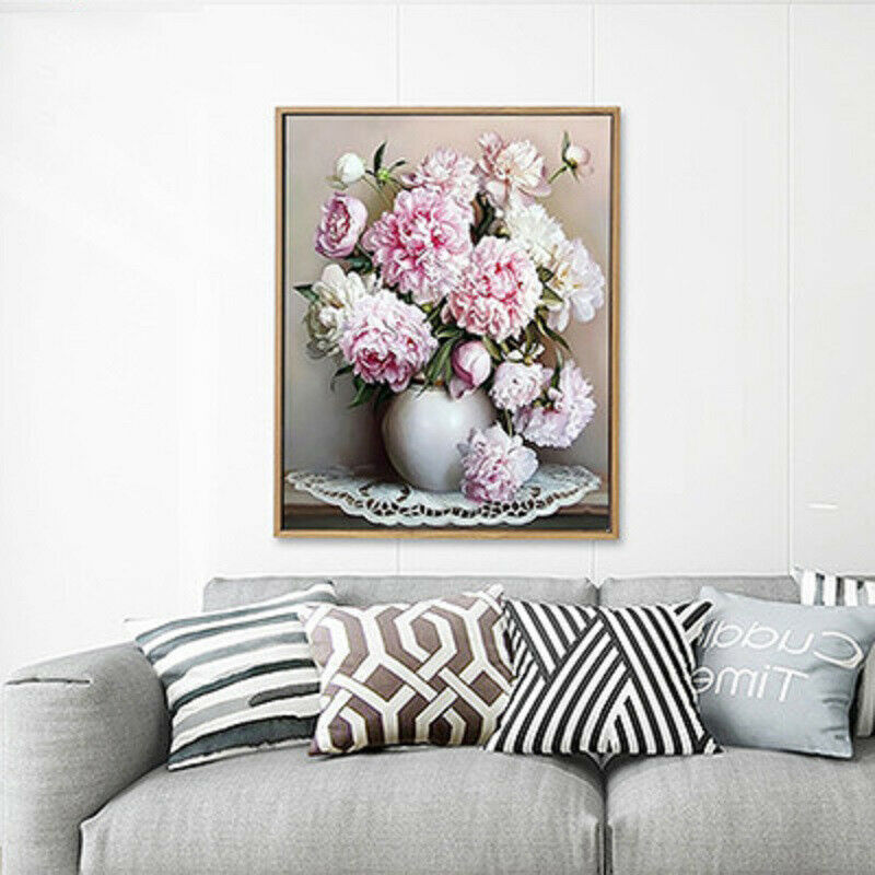 Peony Diy Digital Oil Painting For Adults Kids Beautiful Scenery Abstract Canvas