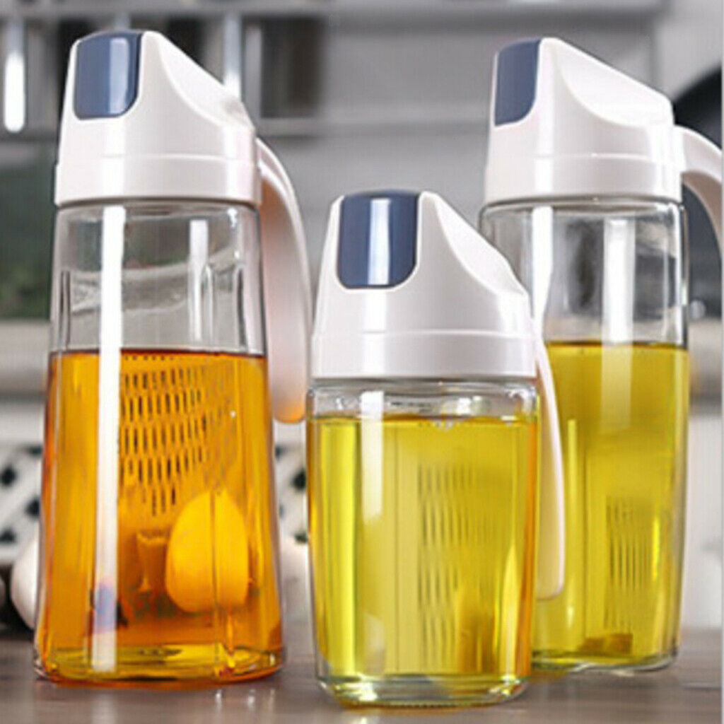 3xGlass Oil Spraying Bottle Vinegar Sprayer Kitchen Dispenser 300mml