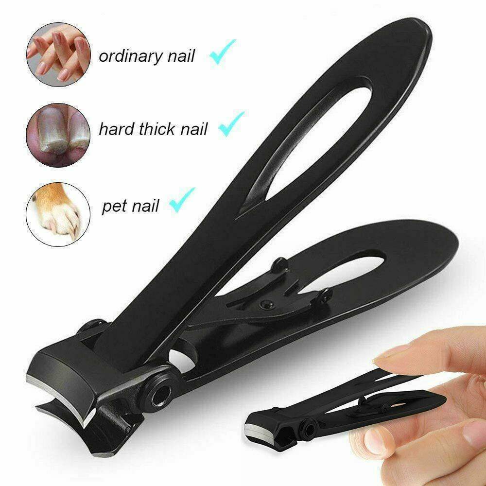 Extra Large Toe Nail Clippers Wide Opening Thick Nails Cutter Trim Sharp Blade..