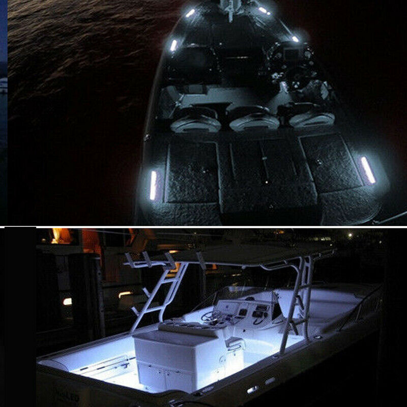 3X White Marine Led Lights Courtesy & Utility Strip for Boat Yacht Pontoon Kayak