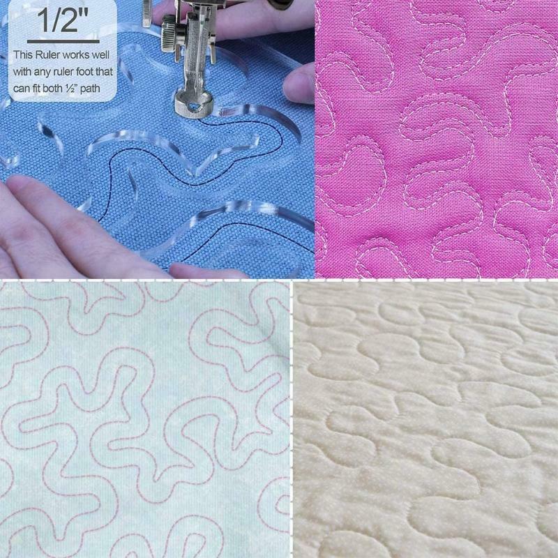 Multifunctional Quilting Ruler Sewing Template for Quilting Sewing Works Crafts