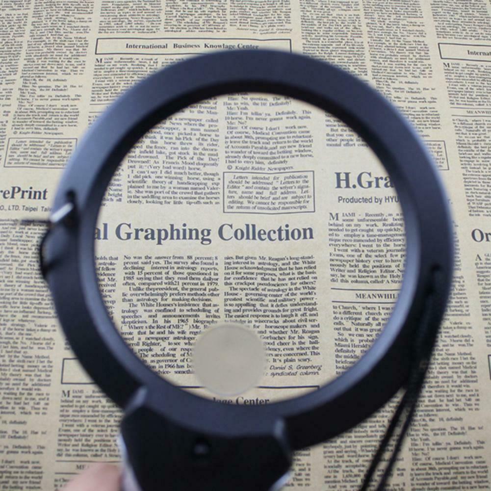 2 LED Loupe Lighted Reading Magnifier Neck Wear Sewing Magnifying Glass