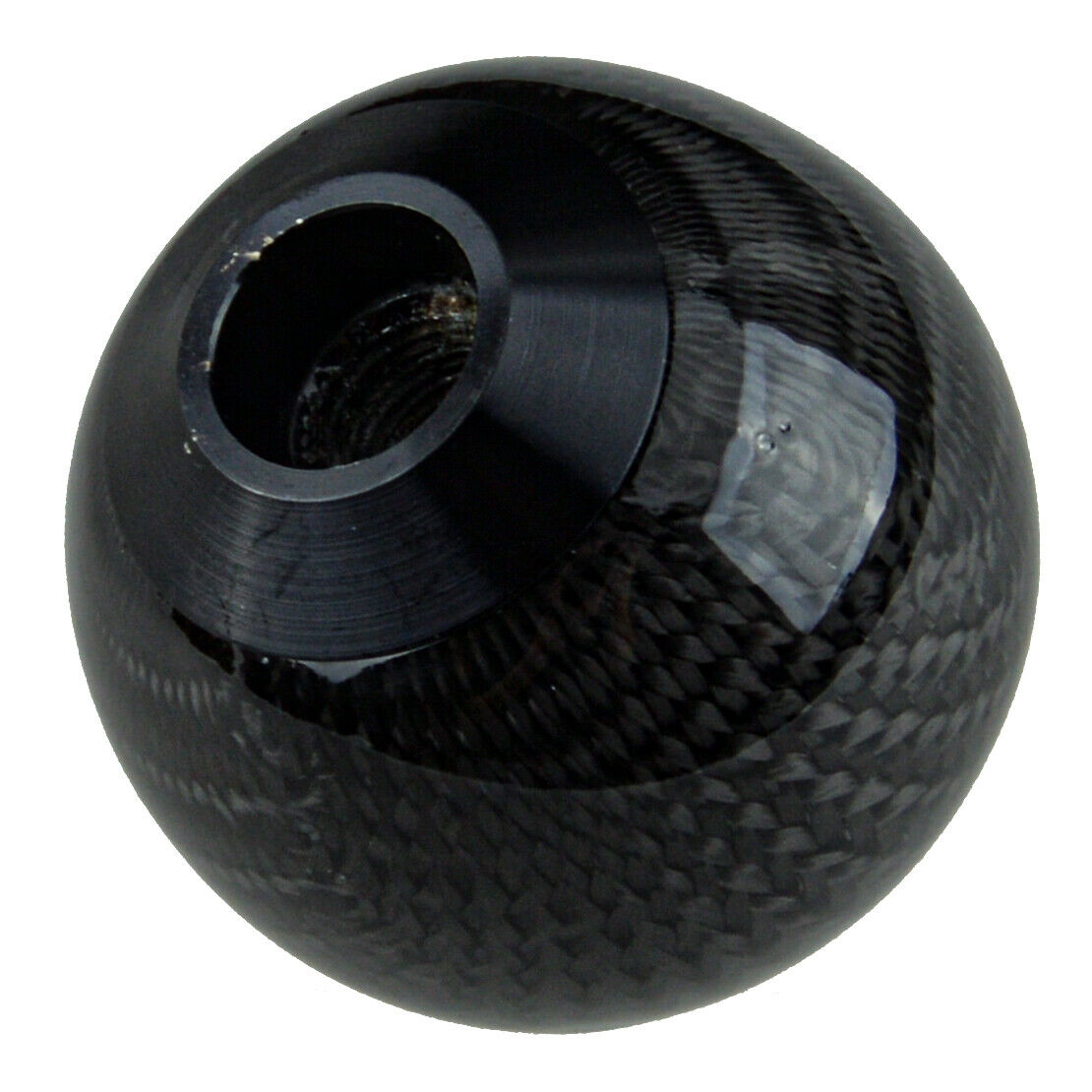 Universal Gear Shift Knob Round Ball Shape Car Carbon Fiber Style M8 M10 M12！