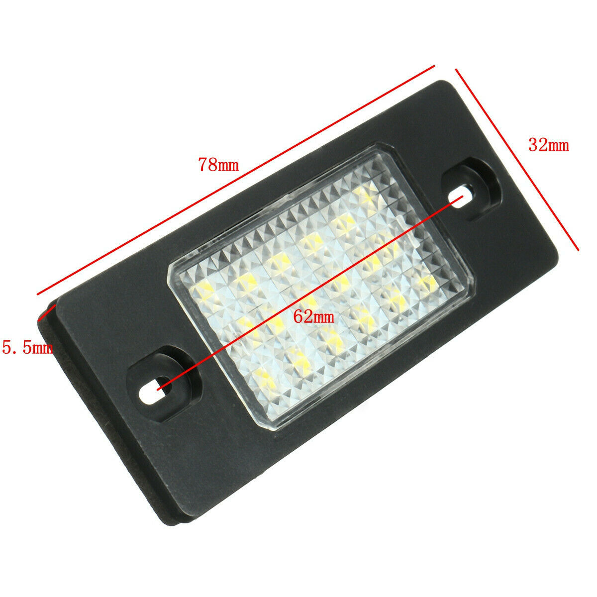 2PCS 18-3528 SMD LED License Plate Light Fit  for VW / Golf 5 5D Touring