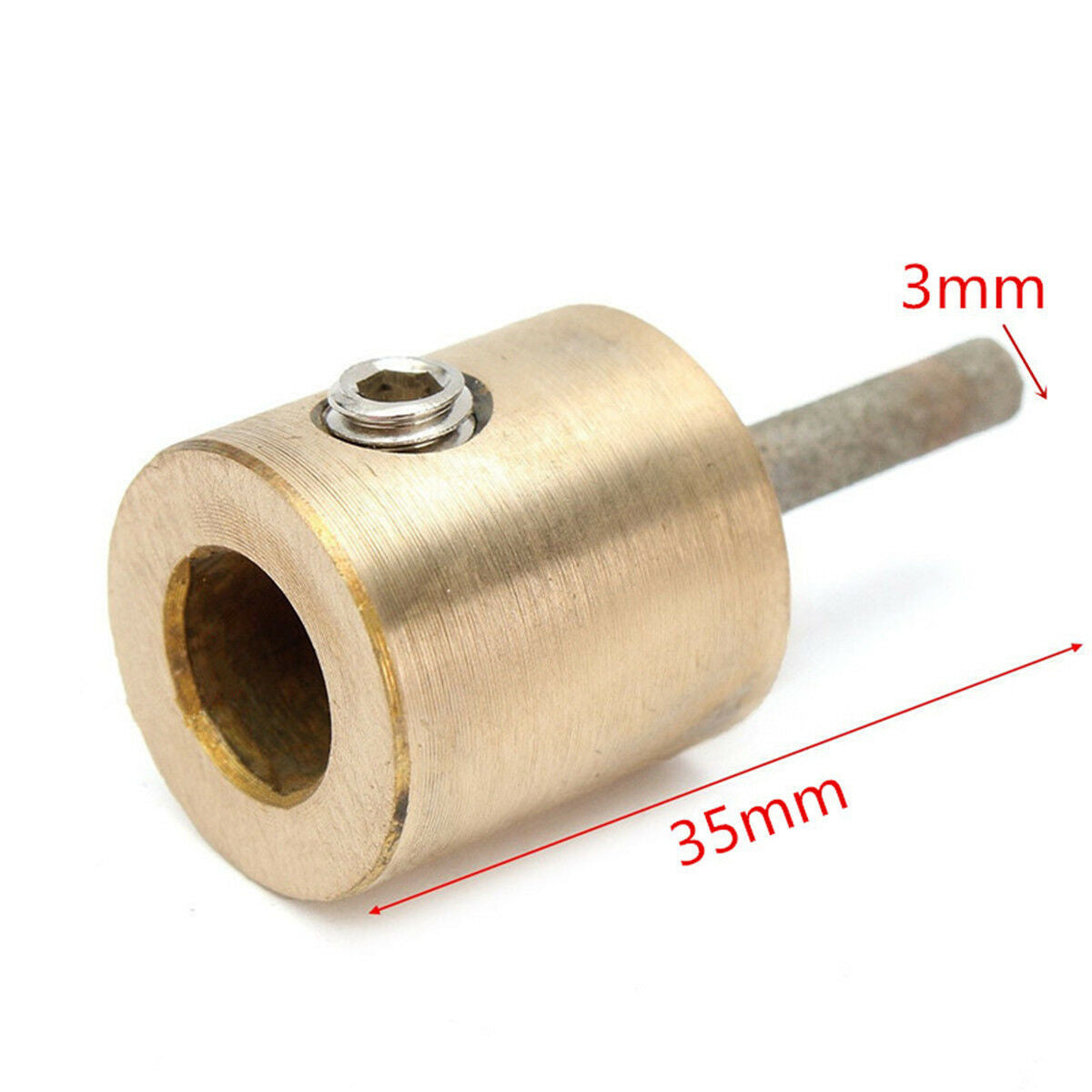 1/8'' Glass Grinder Bit Head Stained Glass Grinder Tools for Glass Stone Brass