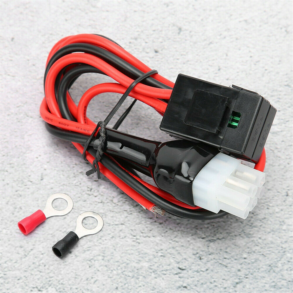 2pcs 1M 6pin Short Wave 30A Fuse Power Supply Cable Cord Line for Yaesu FT-857D