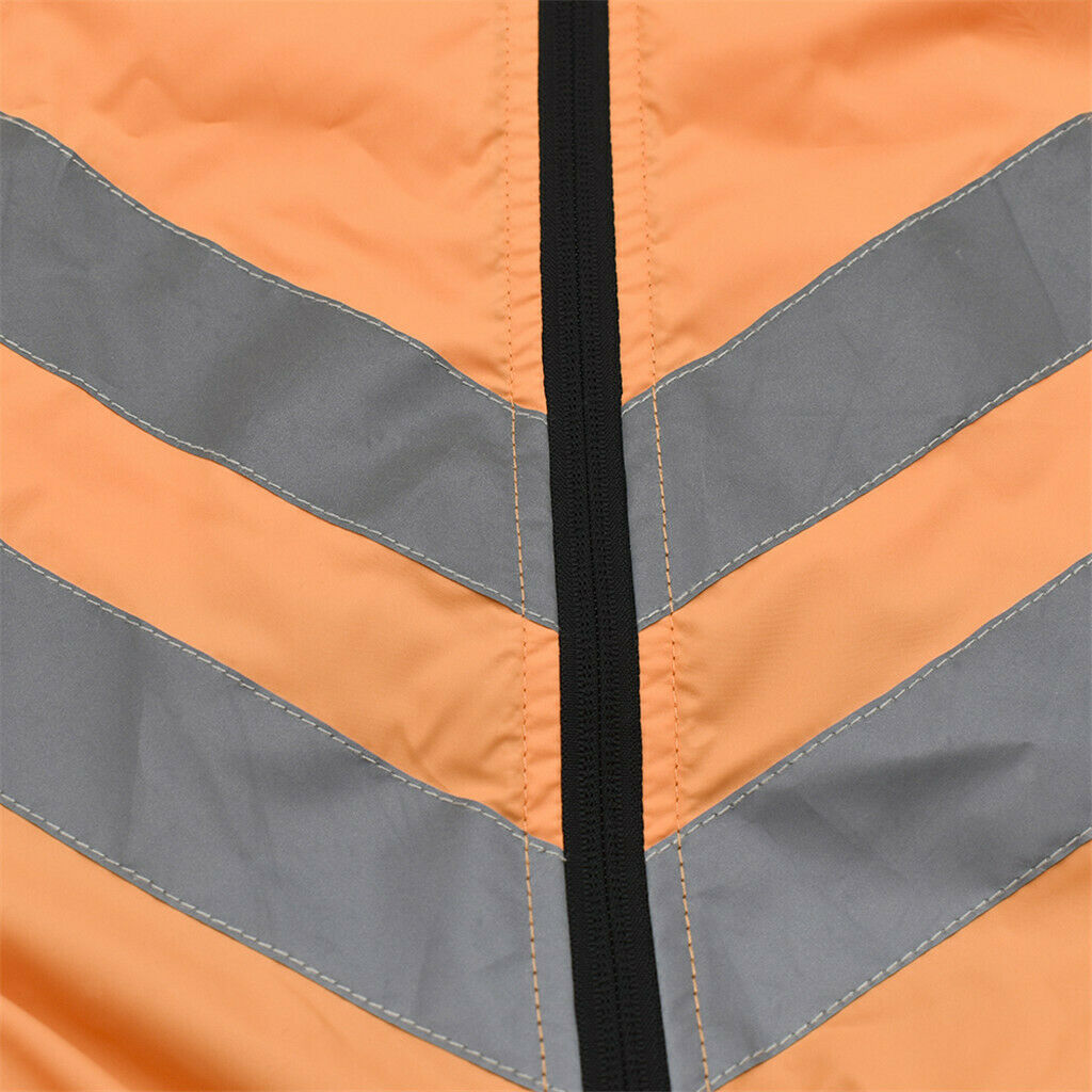 Light Reflective Windproof Jacket Vest Night Running Reflective Suits XXL