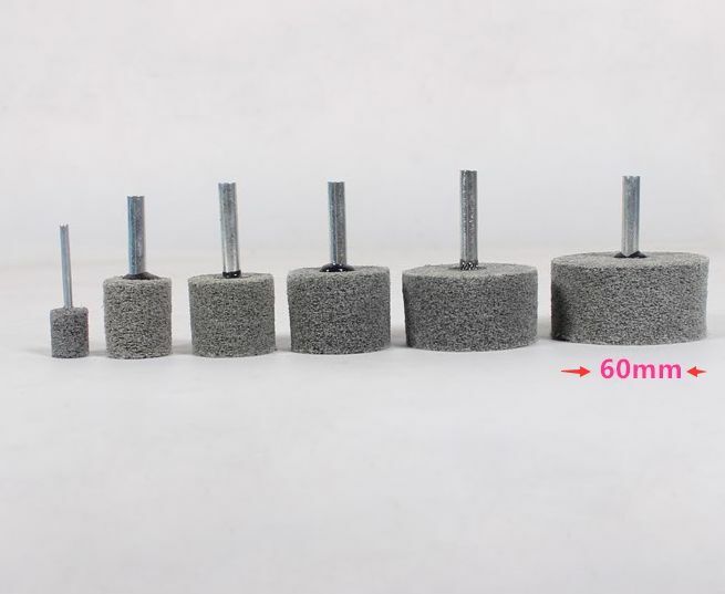 5 x Dark Gray OD 60mm Nylon Polishing Buffing Rotary Tools - 6mm Shank dia