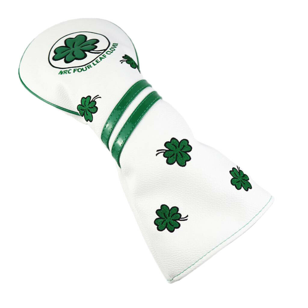 Premium No. 1 Golf Club Headcover Fairway Woods Four Leaf Clover Cover