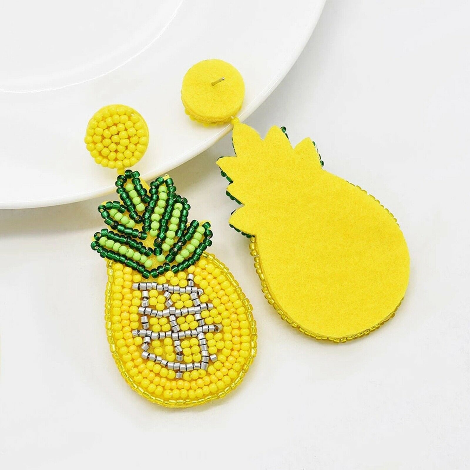 Fashion Pineapple Beaded Earrings Bead Dangle for Women Girls Jewelry Gifts