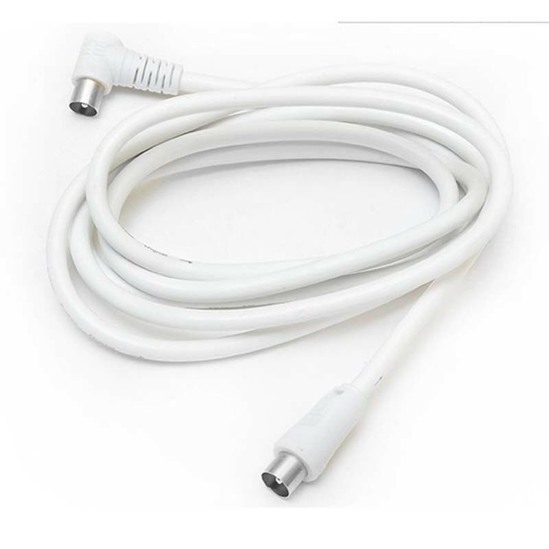 5ft  White TV Antenna Cable PAL Male to Male Aerial Flylead Fly Lead Coax gm