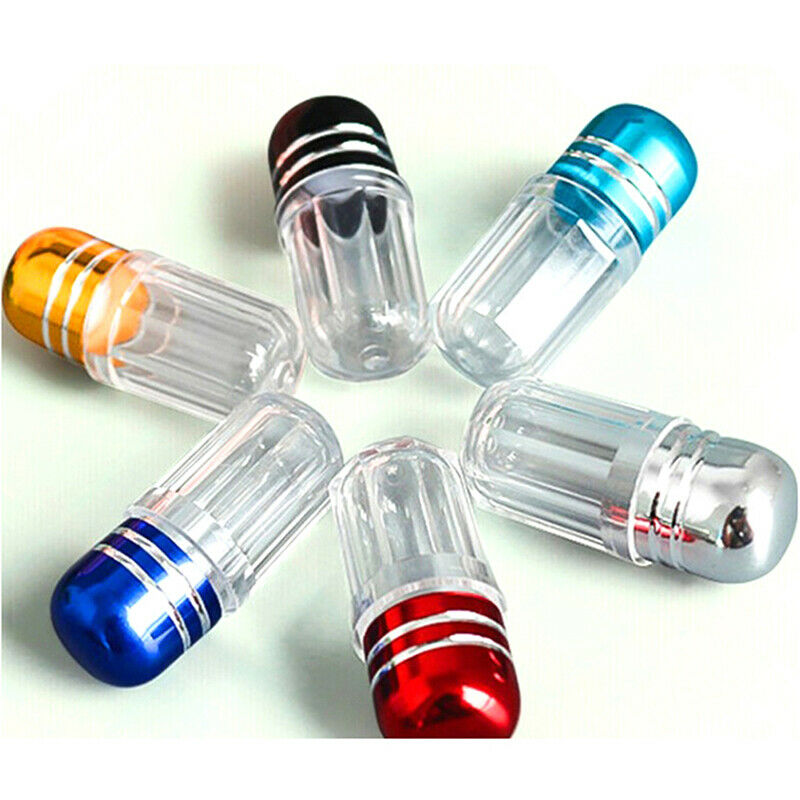 20Pcs Empty Clear Pill Case Bottle Container Capsule Shell Splitters Holder  Tt