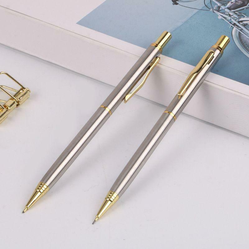 0.5mm Commercial Metal Ballpoint Pen Mechanical Pencil Automatic Pens Writing