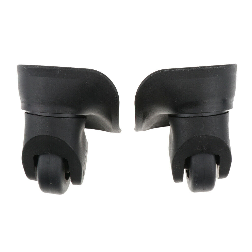 1 Pair Black Baggage Suitcase Wheels Casters Heavy Duty Wear-resistant