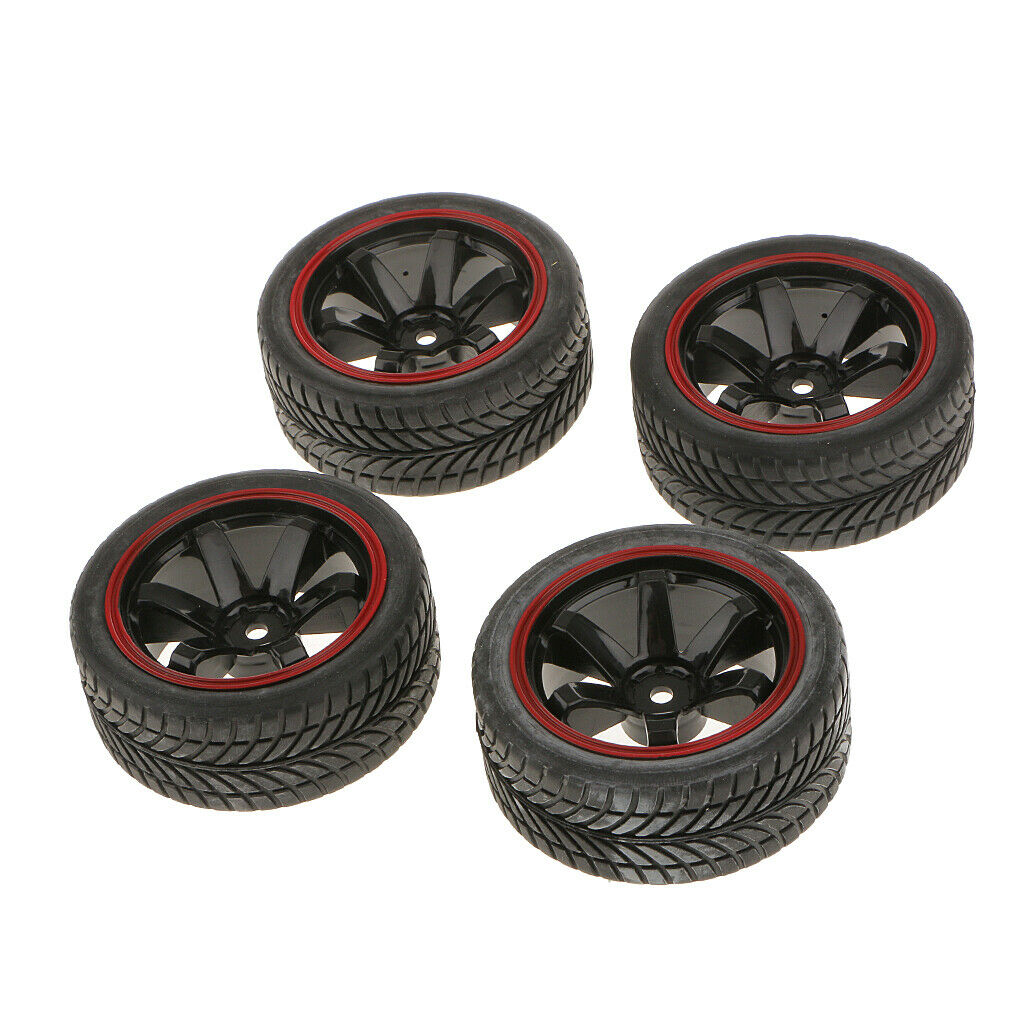 RC Car 1/10 Tyres Foam Tire Rubber Wheel Plastic RC Rims For HSP HPI Parts
