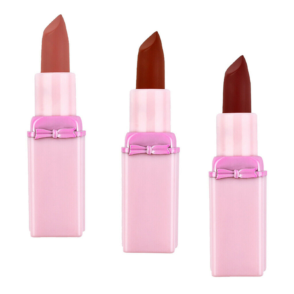 3 Pieces Matte Velvet Lip Stick Set Moisturizing Lipstick for Charming Lips