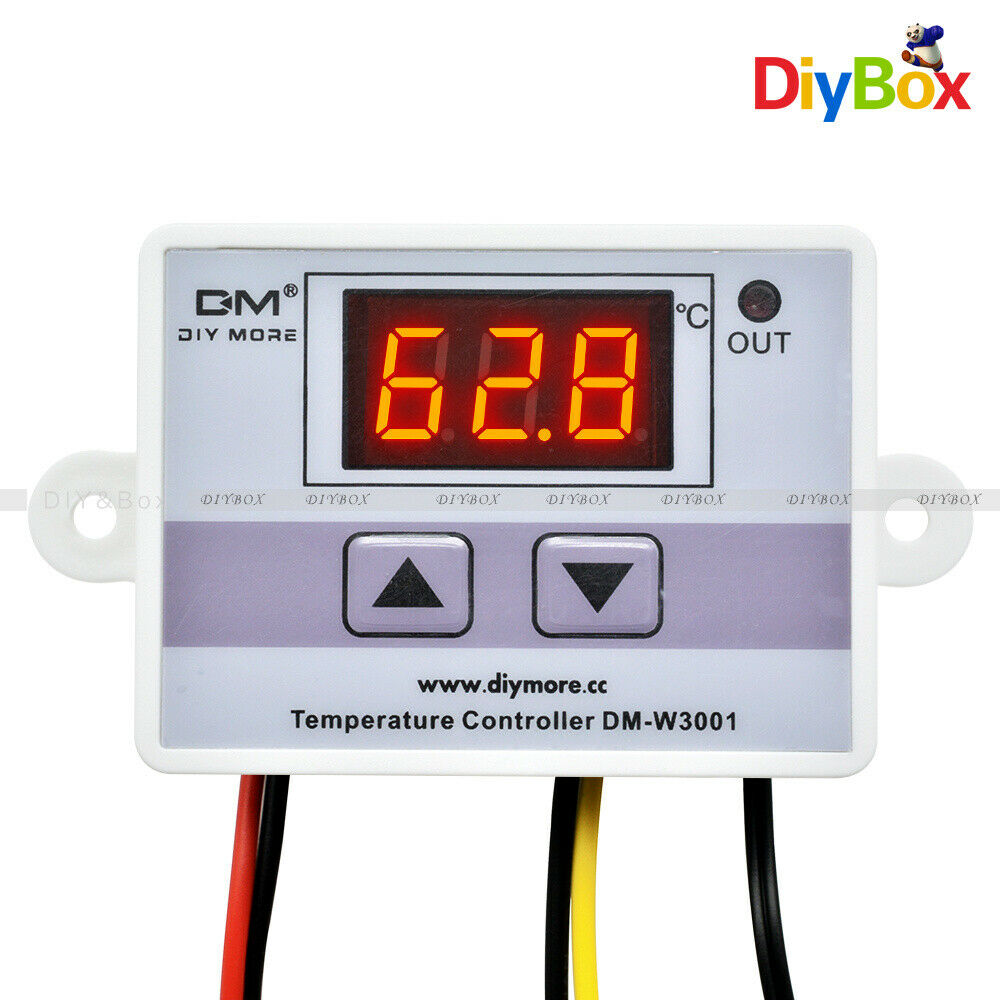 220V Digital LED Temperature Controller 10A Thermostat Control Switch Probe