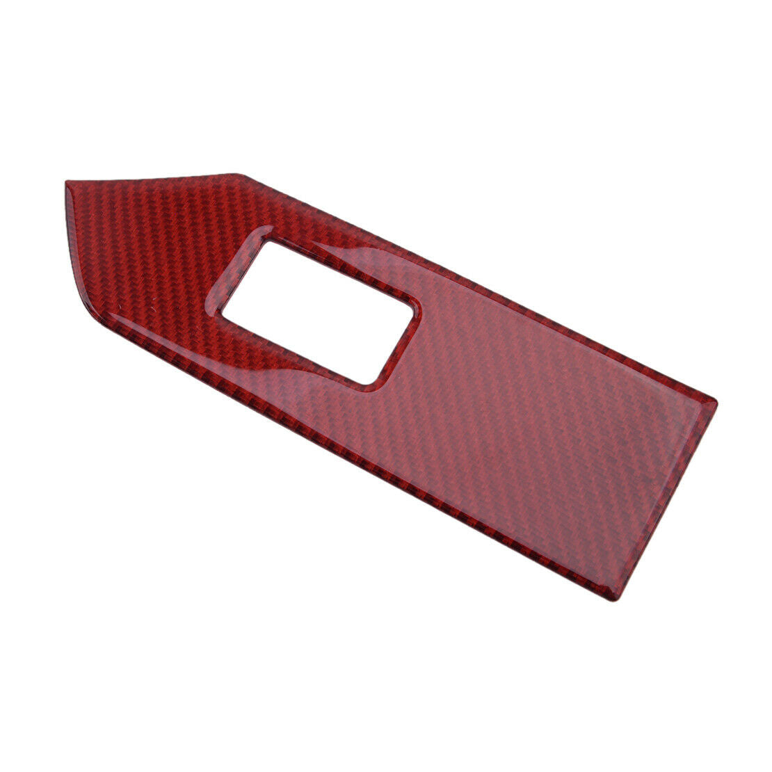 Red Carbon Fiber Window Lift Switch Button Panel Trim Fit For Ford Mustang 09-13