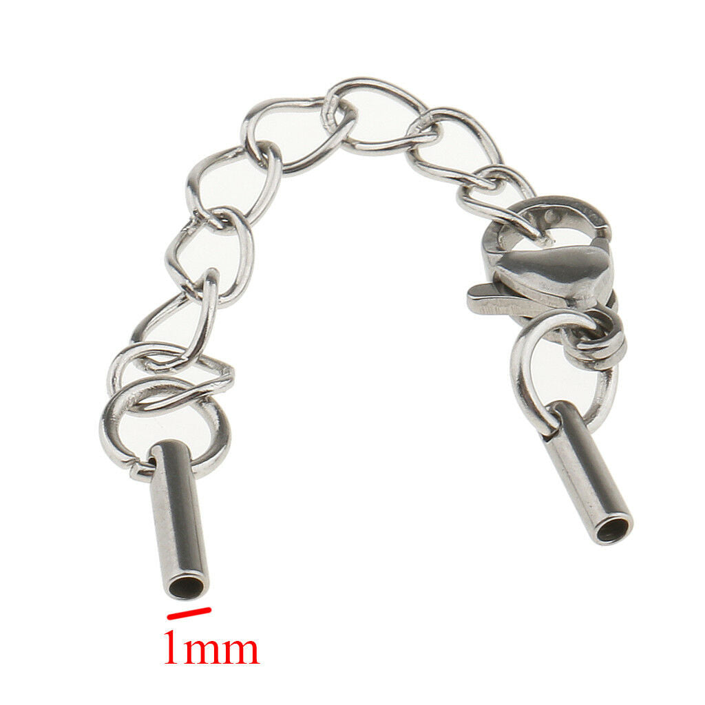 10x Stainless Steel Extender Chain with Lobster Clasp for Necklace Bracelet