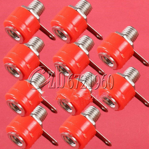 4PCS JS-910B Short Red Black 4mm Banana Female Jack Terminal for Speaker Audio