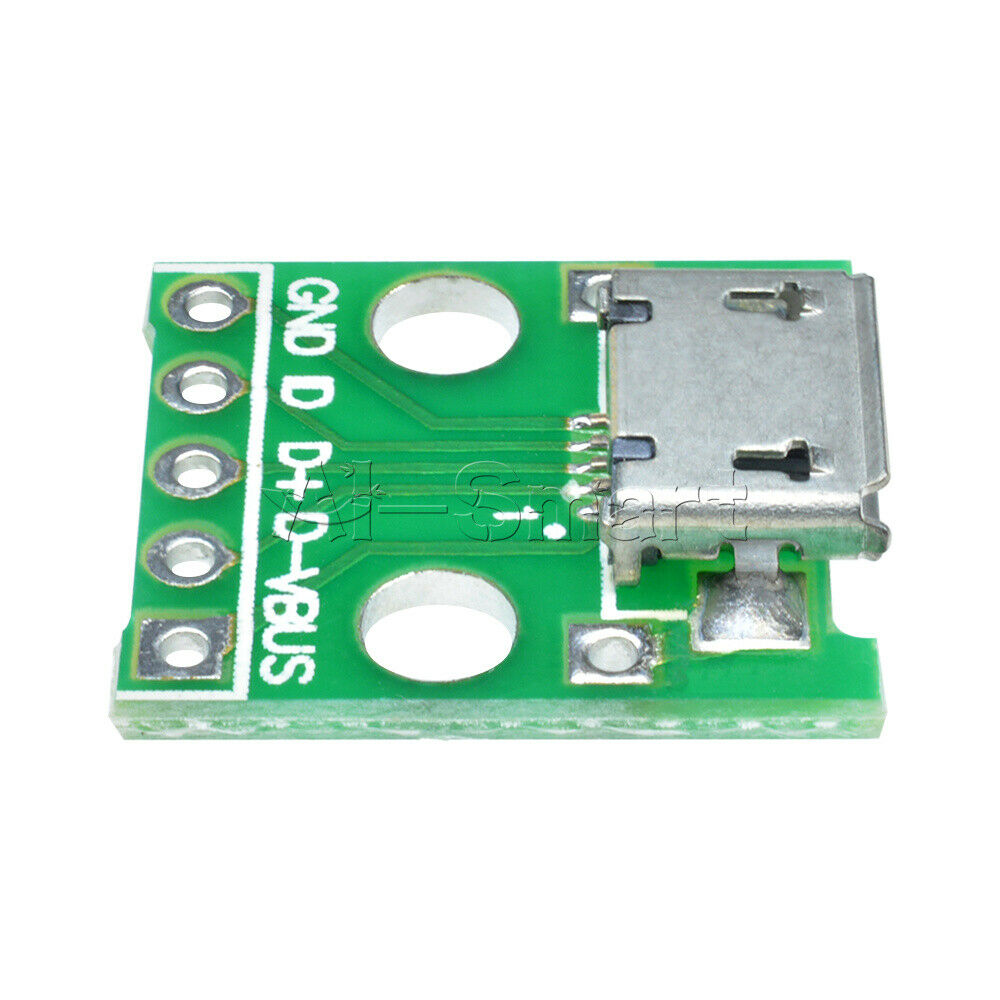 10pcs MICRO Female USB to DIP Adapter Converter for 2.54mm PCB Board DIY Power