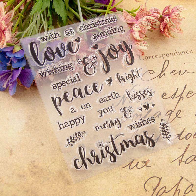 Merry Christmas Silicone Clear Seal Stamp DIY Scrapbooking Embossing Photo Album