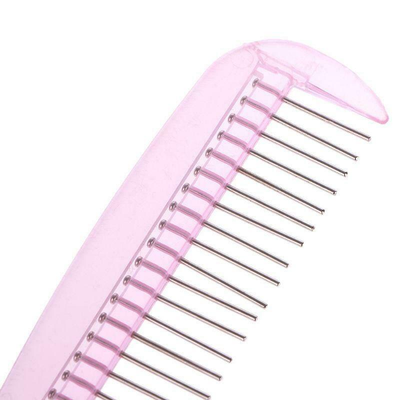 Anti-Static Steel Teeth Plastic Wig Comb Brushes Hairpiece Care Hair Brush