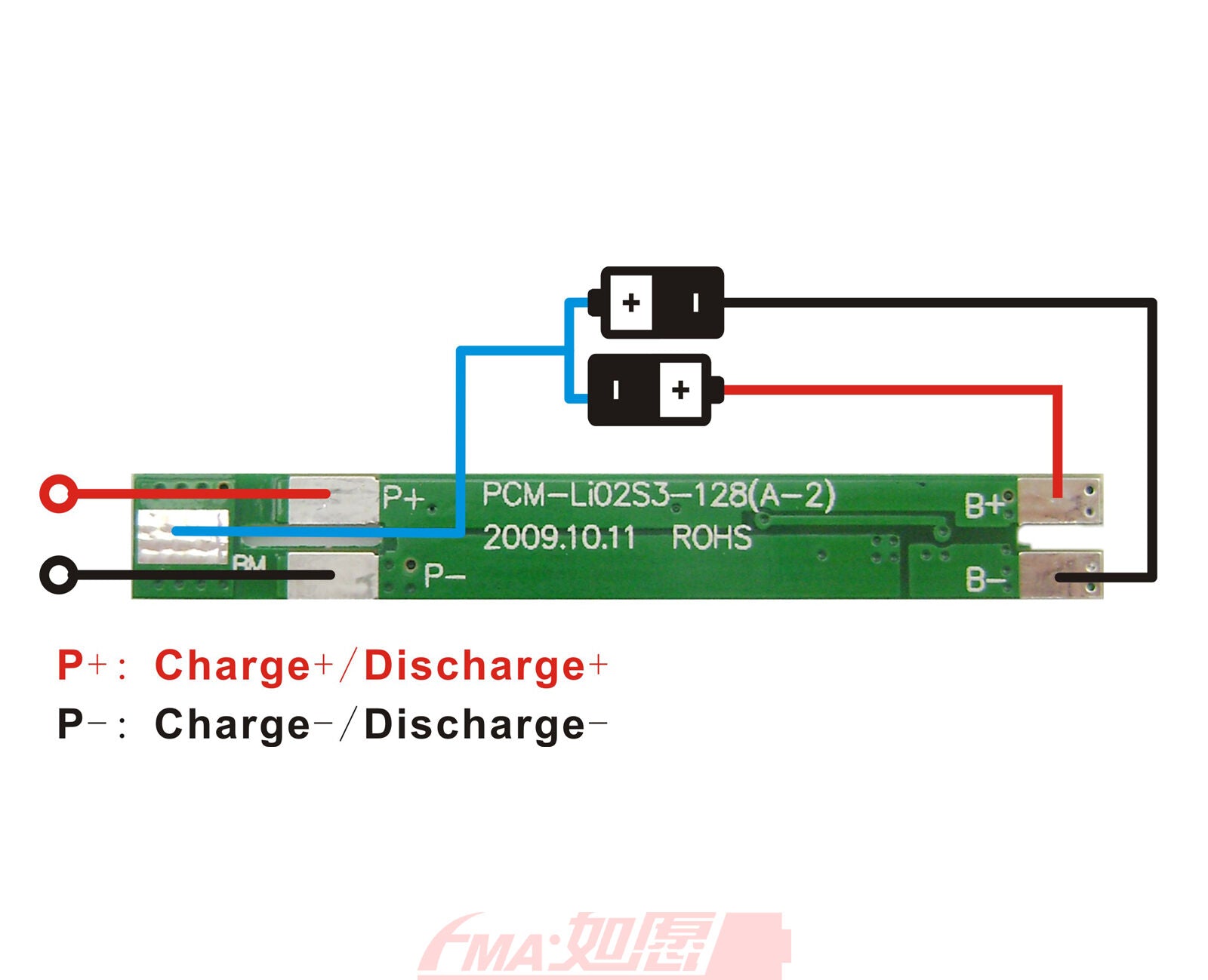 1x Protection Circuit Module BMS PCM for 2S 7.4V 7.2V Li-Po Li-ion Battery SM128