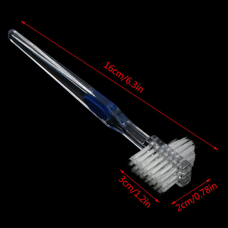 Denture Cleaning Brush Oral Care Double Sided Toothbrush Dental Teeth Soft Br TH
