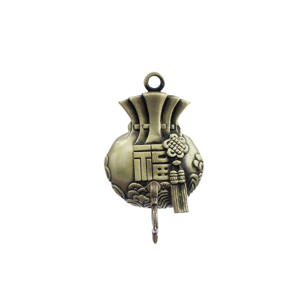 Metal Lucky Bag Pattern Wind Chime Hanger Bell Charm Hook Garden Ornament