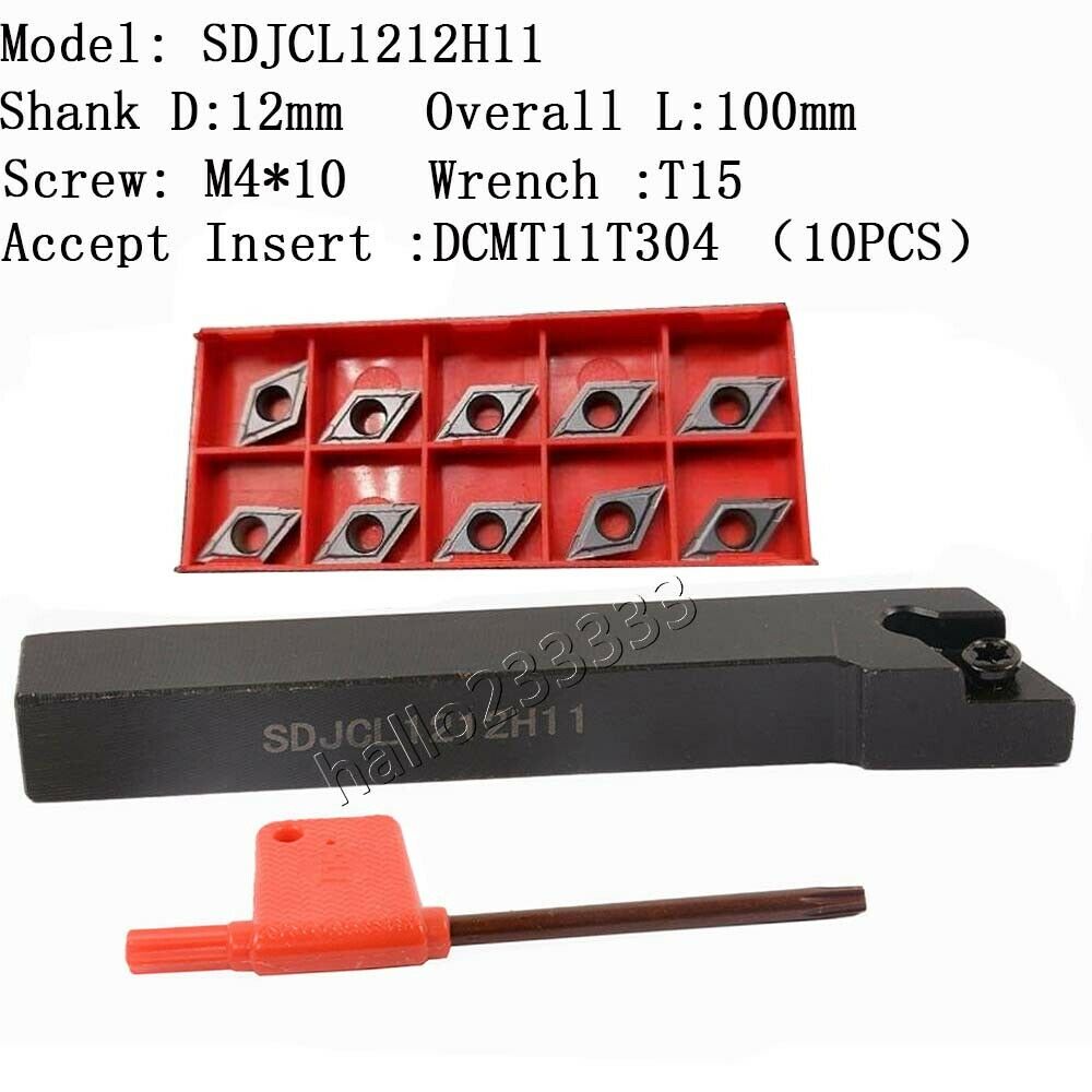 SDJCL1212H11 CNC lathe External Turning Tool Holder + DCMT11T304 BP1125 insert