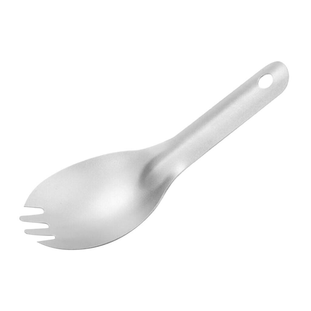 Folding Cutlery Flatware Titanium Spoons Sporks Outdoor Camping Cooking Spork