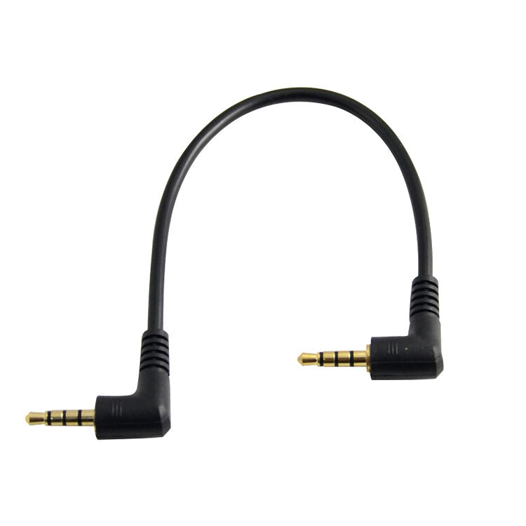 3.5mm angle stereo TRRS Mini AV Jack 4 pole 4conductor Audio Cable Wire