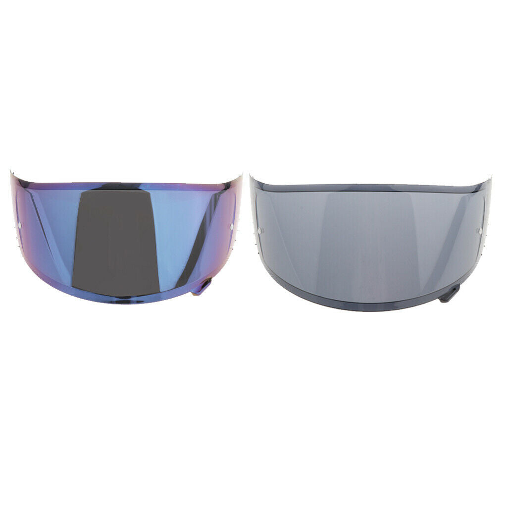 2-Pack Motorcycle Helmet Visor for X14 Z-7 NXR X-spirit Bike Parts Blue+Gray